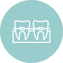 Dental Vector Line Multi Circle
