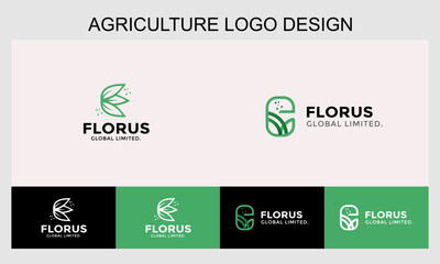 FLORUS  Global Limited. agriculture logo