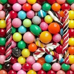 Fototapeta na wymiar frame of colorful candies