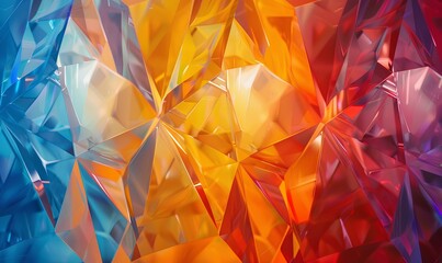 Primary color gradient from bright to dark on a crystal diamond background. generative AI