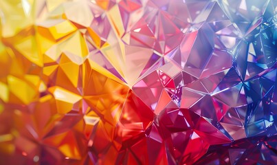 Primary color gradient from bright to dark on a crystal diamond background. generative AI