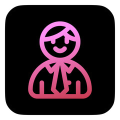 Editable male employee, person, user, worker, profession vector icon. Business, work, job, office. Part of a big icon set family. Perfect for web and app interfaces, presentations, infographics, etc