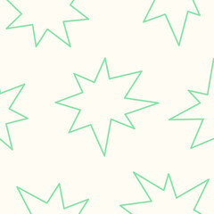 Background pattern with stars and stars, simple hand drawn different star shapes from each other, wallpaper, fabric and printable paper pattern flat vector illustration.