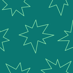 Background pattern with stars and stars, simple hand drawn different star shapes from each other, wallpaper, fabric and printable paper pattern flat vector illustration.