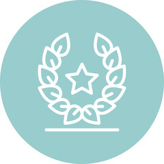 Laurel Wreath Vector Line Multi Circle