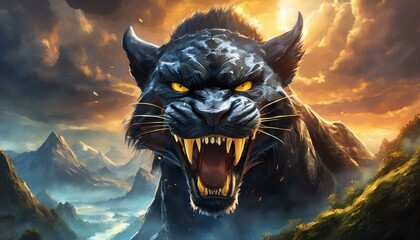 Black Panther angry face