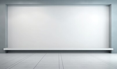an empty art museum wall with space for digital displays  - obrazy, fototapety, plakaty