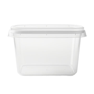 A blank plastic deli container isolated on transparent background, png