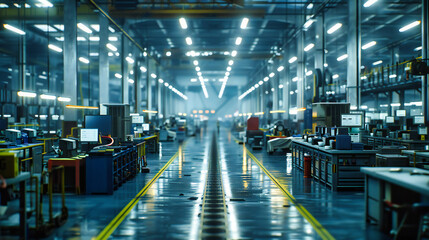 Automated Assembly: Precision Machinery at Work in a Modern Automotive Manufacturing Plant