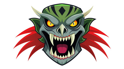 Obraz premium Halloween monster beast spooky scary element.
