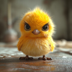 baby chicken on a black background