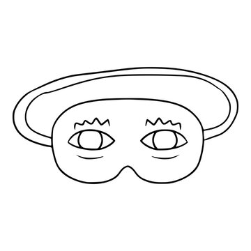 recommend clip art: sleep mask illustration hand drawn outline isolated vector