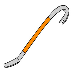 crowbar illustration hand drawn isolated vector