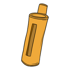 Indonesian tool alarm called kentongan bamboo illustration hand drawn isolated vector