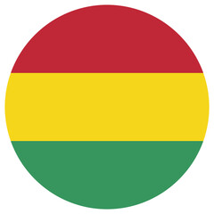 bolivia national flag, transparent background - obrazy, fototapety, plakaty