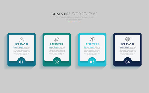 Infographics design template, business concept with 4 steps or options, can be used for workflow layout, diagram, annual report, web design.Creative banner, label vector
