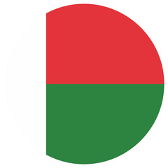 madagascar national flag, transparent background - obrazy, fototapety, plakaty