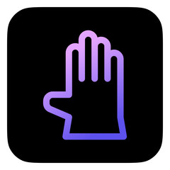 Obraz premium Editable rubber glove vector icon. Industry, household, gardening, landscaping. Part of a big icon set family. Perfect for web and app interfaces, presentations, infographics, etc