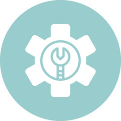 Gear Vector Glyph Multi Circle