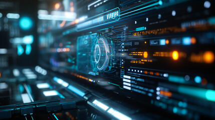 Fototapeta premium Futuristic computer interface