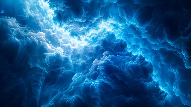 Blue abstract futuristic technology, cloud and data background