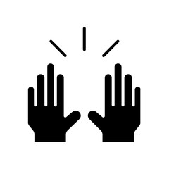 hand icon. solid icon