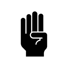 hand icon. solid icon