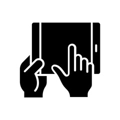 hand icon. solid icon