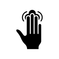 hand icon. solid icon