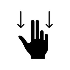 hand icon. solid icon