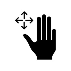 hand icon. solid icon