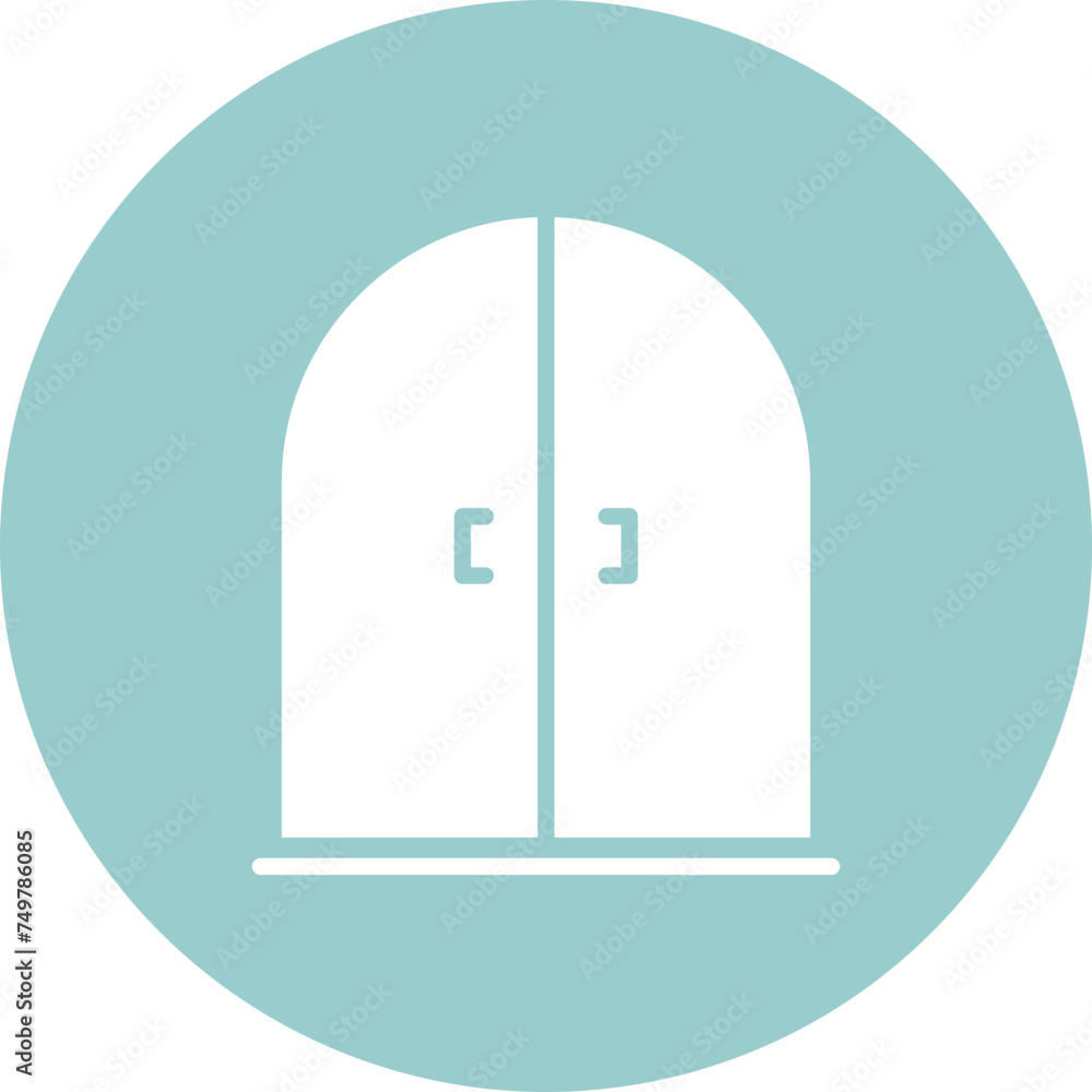 Canvas Prints doors vector glyph multi circle