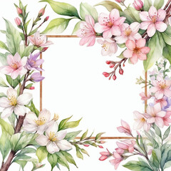 Fototapeta na wymiar background with flowers cherry blossom branch