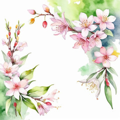 background with flowers cherry blossom branch