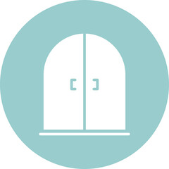 Doors Vector Glyph Multi Circle