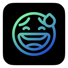 Obraz premium Editable sweat smile, awkward expression emoticon vector icon. Part of a big icon set family. Part of a big icon set family. Perfect for web and app interfaces, presentations, infographics, etc