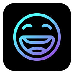 Obraz premium Editable happy smile expression emoticon vector icon. Part of a big icon set family. Part of a big icon set family. Perfect for web and app interfaces, presentations, infographics, etc