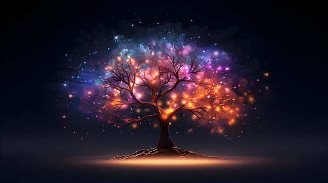 Computer generated image of tree