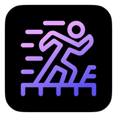 Editable platformer game, action game, running vector icon. Video game, game elements. Part of a big icon set family. Perfect for web and app interfaces, presentations, infographics, etc