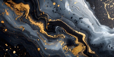 abstract black and gold marble texture background