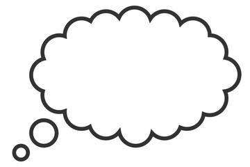 シンプルな雲のふきだし