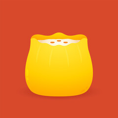 Siu Mai (Shumai) – Chinese steamed dumplings. Siu Mai is Chinese food. cartoon vector.