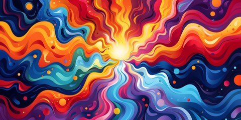 vibrant world of psychedelic kaleidoscope texture background
