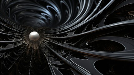 Freeform ferrofluids background in black colors. Beautiful chaos of swirling frequency 