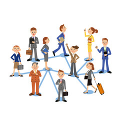 会社員のネットワークのイメージ