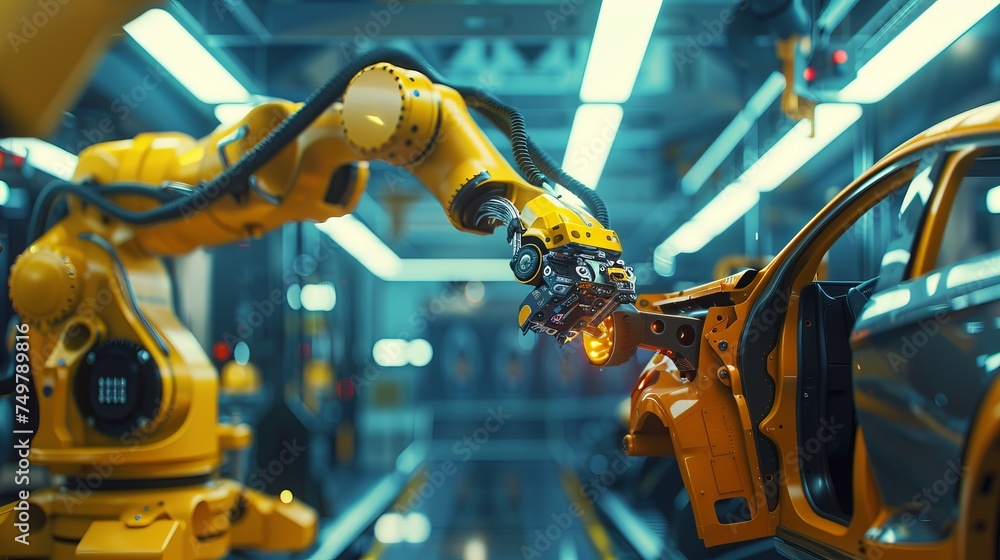 Aufkleber advancements in artificial intelligence and machine learning are transforming to automotive robot ha