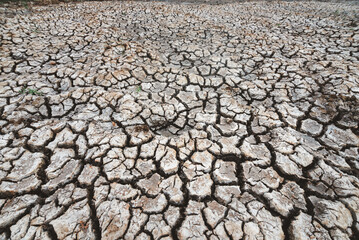 Image of the drought ground.Problems arising from global warming.