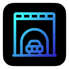 Editable tunnel vector icon. Part of a big icon set family. Perfect for web and app interfaces, presentations, infographics, etc