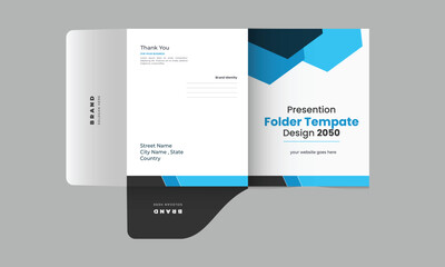 Corporate or business minimal presentation folder