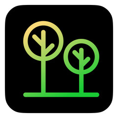 Editable trees, plants vector icon. Property, real estate, construction, mortgage, interiors. Part of a big icon set family. Perfect for web and app interfaces, presentations, infographics, etc